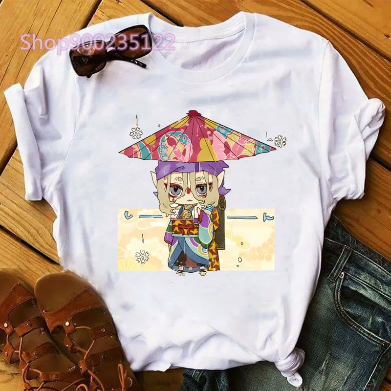 Manga Mononoke Kusuriuri t-shirts Women Graphic Tops Print Aesthetic T-shirt Summer short sleeve Tee Girls vintage clothes