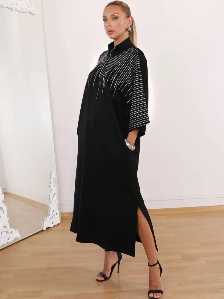

2025 Elegant African Dresses For Women Dashiki Autumn Winter Maxi Dress Ladies Traditional African Clothing Fairy Long Dress