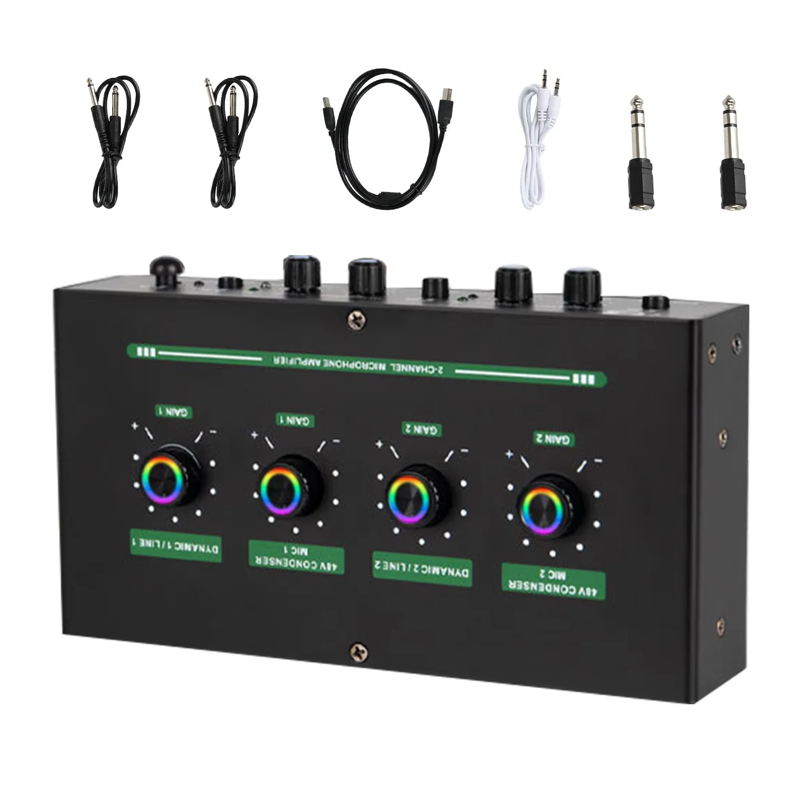 

Компактный настольный микрофонный усилитель с двумя каналами и реверберацией для вокальных эффектов, домашней студии, караоке, прямых трансляций, с питанием от USB