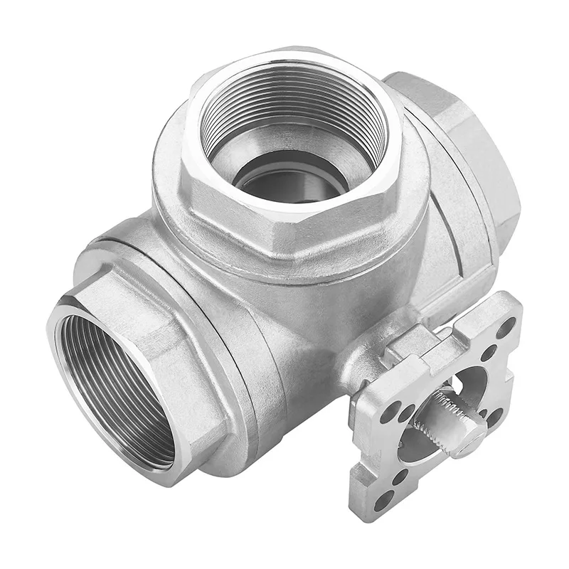 

Шаровой кран DN25 32 мм из нержавеющей стали с высокой платформой, тип T/L, 3-ходовой, для промышленного контроля трубопроводов