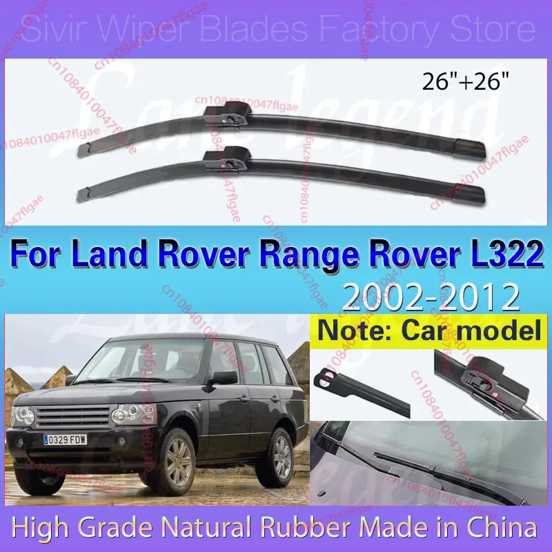 

For Land Rover Range Rover L322 Vogue HSE 2002 - 2012 Car Front Wiper Blades Windshield Windscreen Window 26"26" Car Accessories