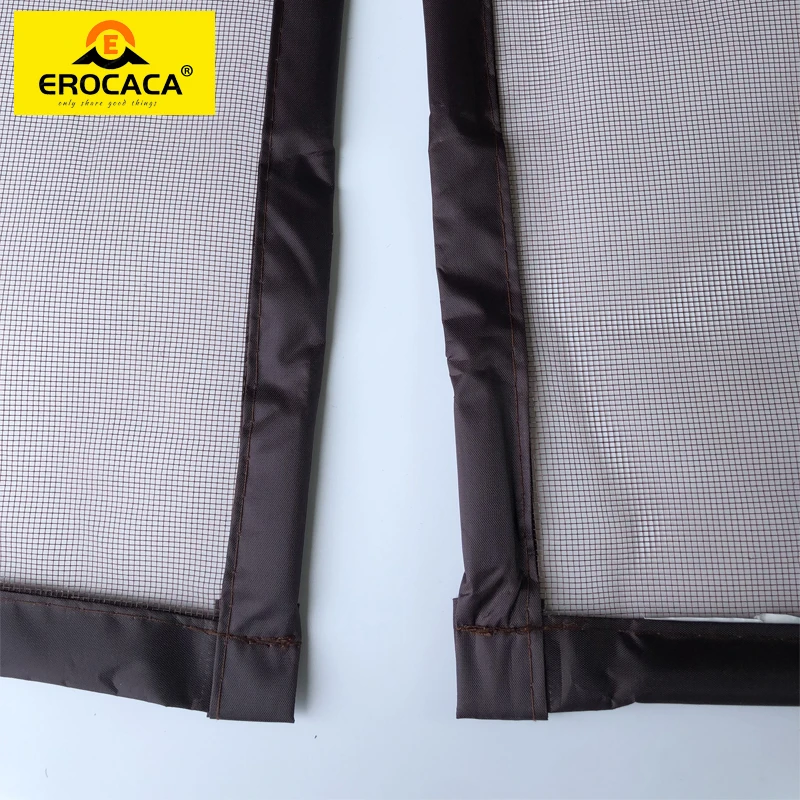 EROCACA Brown Magnetic Door Screen Custom Size Mosquito Net Curtain Fly Insect Automatic Closing Invisible Mesh For Kitchen