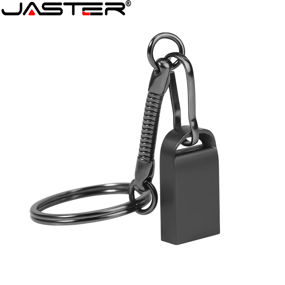 JASTER 슈퍼 미니 USB 2.0 플래시 드라이브, 무료 키 링 포함, 실버 금속 펜 드라이브, 크리에이티브 쿨 선물 메모리 스틱, 64GB, 32GB, 16GB