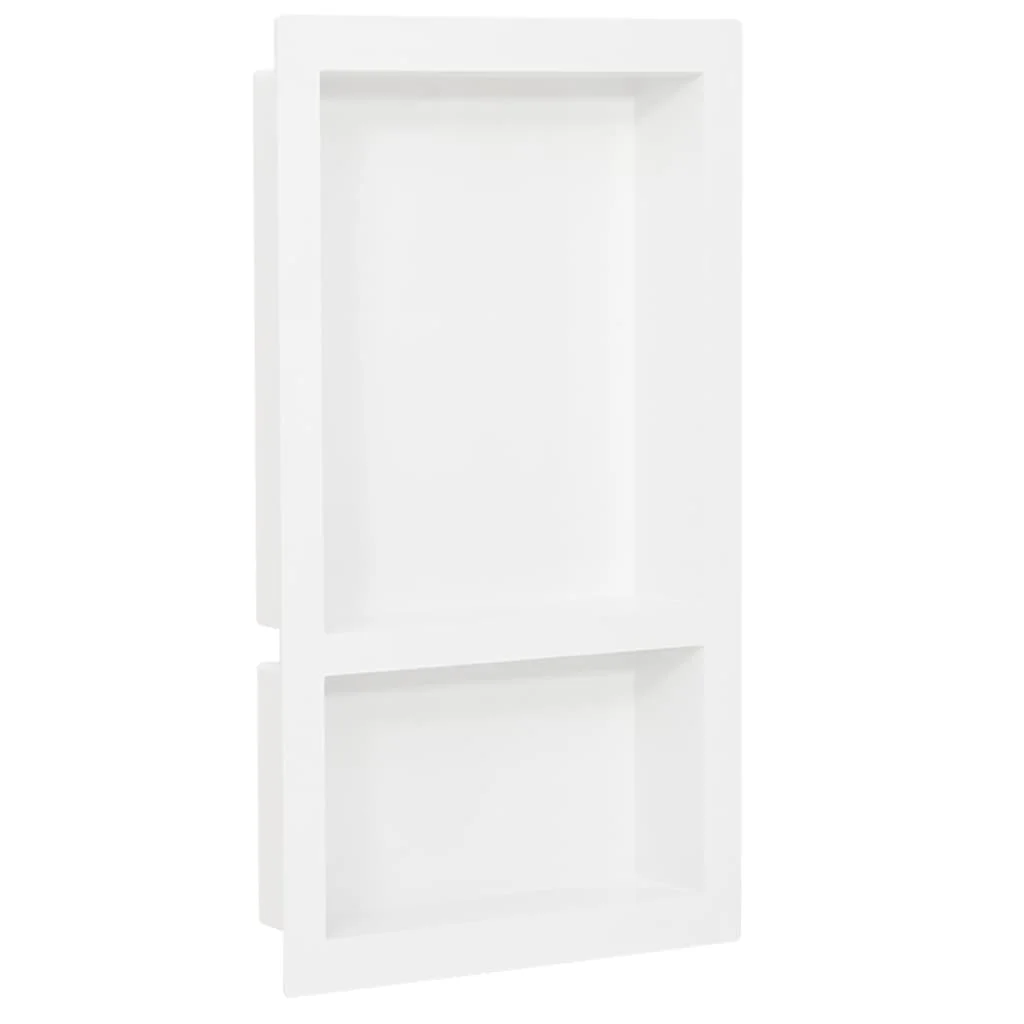 Shower Niche with 2 bright white compartments 41x69x9cm