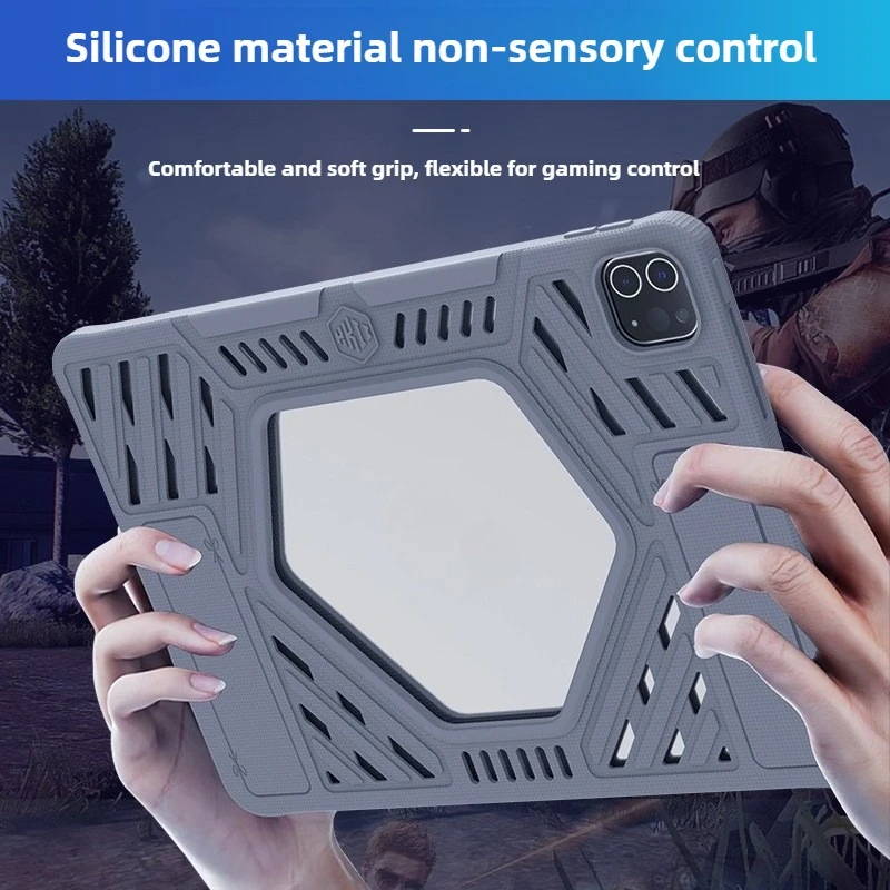 Silicone Protective Case for iPad Pro 2018-2022 11inch Hollow Cooling Back Cover Gaming Tablets Sleeve for iPad Air4 Air5 10.9in