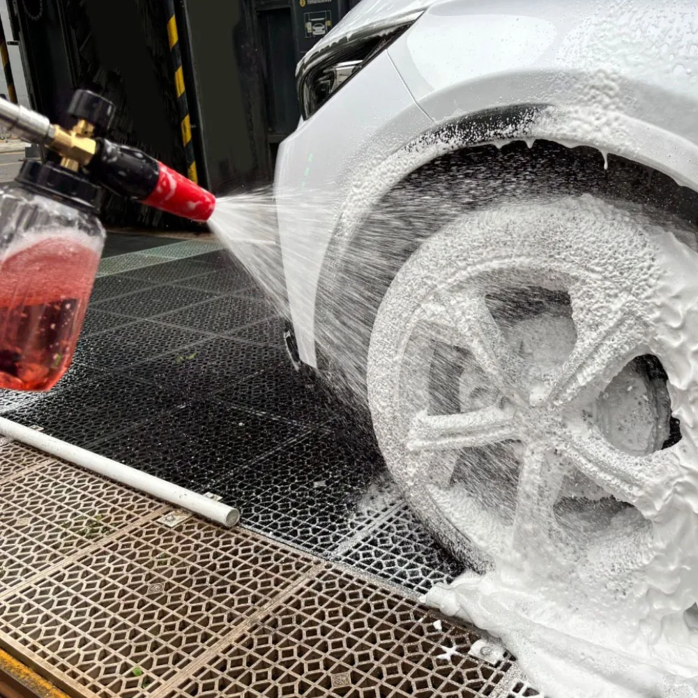 

Для чистки автомобиля, горшок для пены для снега, регулируемый пенообразователь, совместимый с мойками высокого давления от 1400 до 3200 фунтов на квадратный дюйм и 14 быстрых разъемов