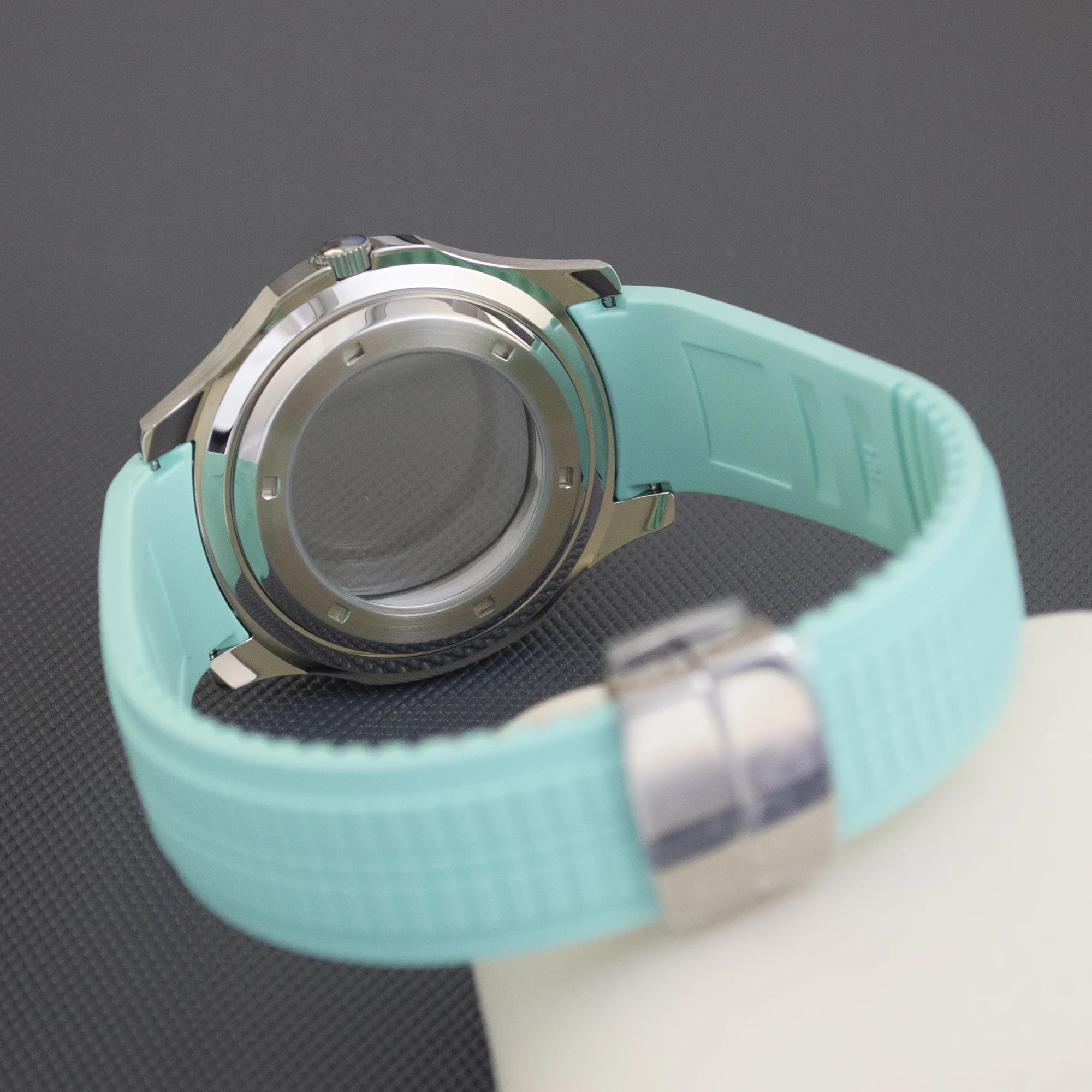 NH35 Case 10ATM Waterproof 42mm Watch Case Rubber Strap for AQUANAUT Nautilus Watch Parts Case Band fit NH34/NH35/NH36 Movement