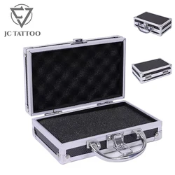 Tattoo Kit Box Aluminum Tattoo Machine Storage Box Portable Multifunctional with Sponge and Corner Reinforcements for Makeup Box