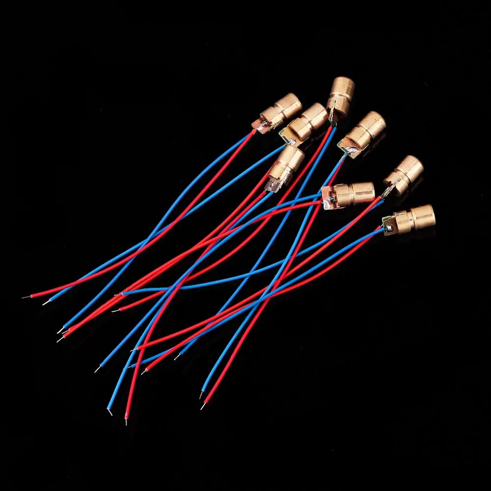 5/10pcs Hot sale Copper Head Red Sight 5 million Watt Dot Diode Module Adjustable Lasers Laser diodes 4.5V 50mW 650nm