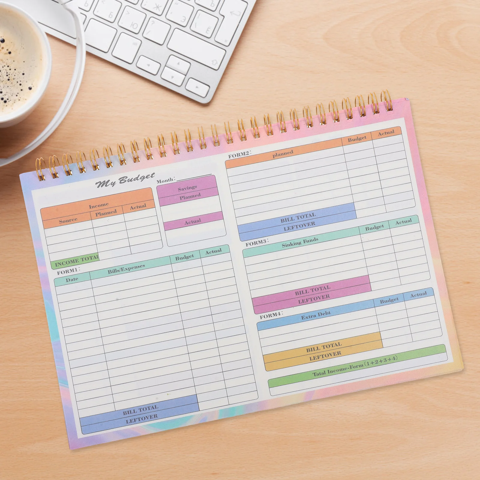 دفتر ملاحظات B5 لتتبع النفقات، دفتر الأستاذ المالي الوظيفي لتسجيل الدخل وتخطيط الميزانية ومراقبة النفقات في أي وقت #6