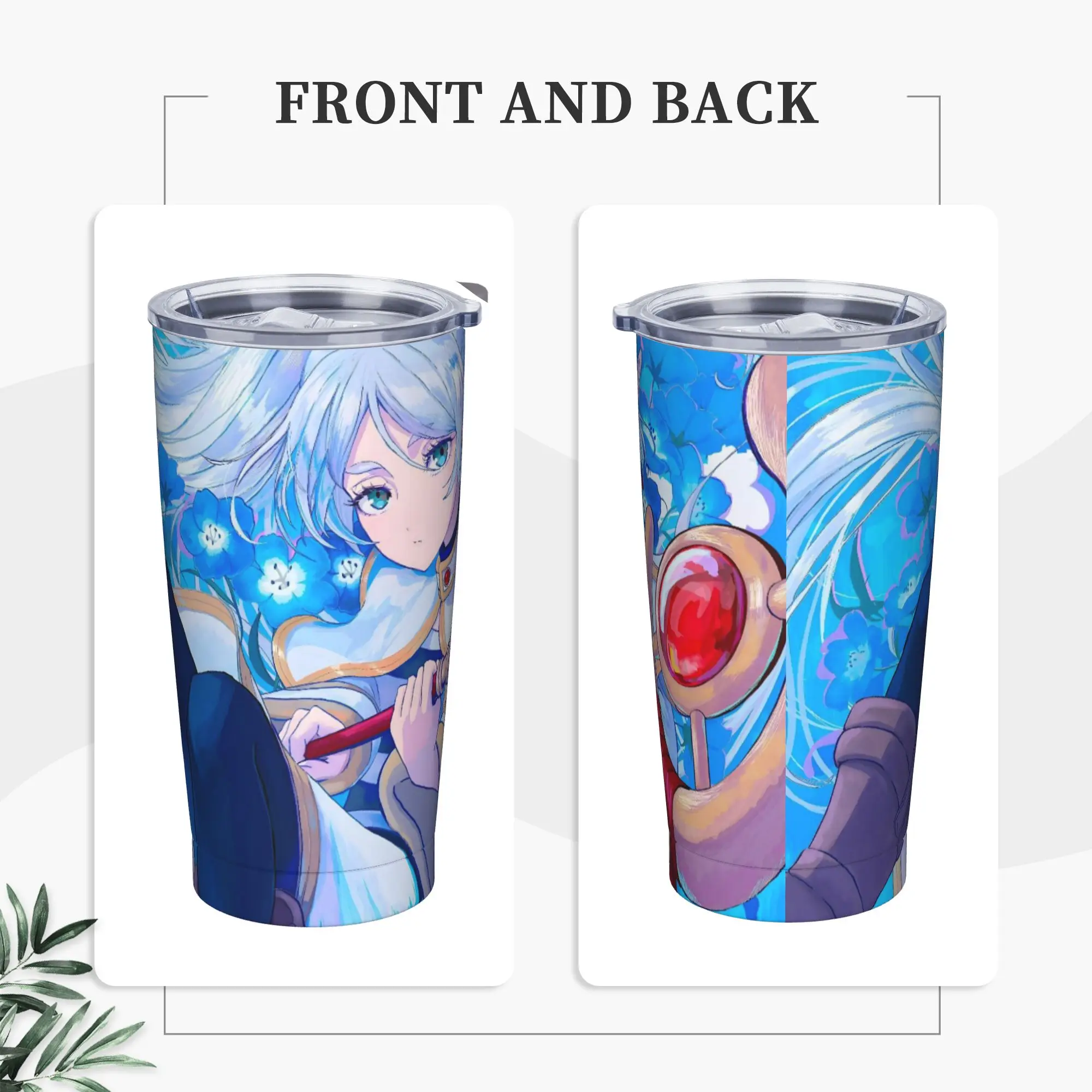 Frierens Beyond Journey's End Anime Tumbler Vacuum Insulated  Coffee Cups Vacuum Flask Office Home Mug Hot Cold Drink