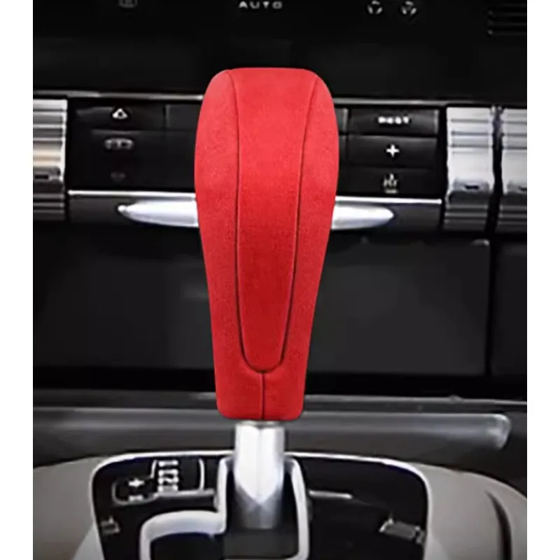 

For Porsche Cayenne 2004-2009 Interior Gear Handle Cover Car Gear Protection Sticker Flip Fur Car Gear Rod Cover