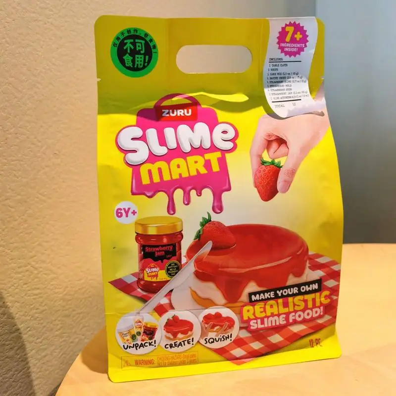 New Zuru Realistic Food Slime Diy Kit Handmade Donut Shopping Bag Decompression Squeeze Toy Stress Relief Relaxing Toy