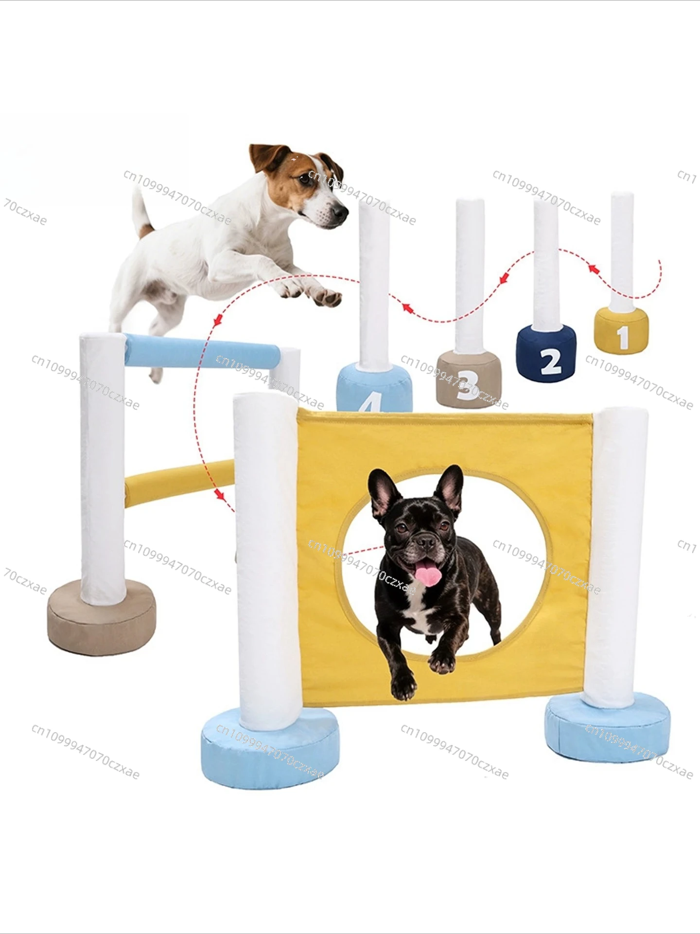 Dog Multi-functional Combination Trainer, Pet Puppy Indoor Running Agility Basic Training Equipment Interactive Toy