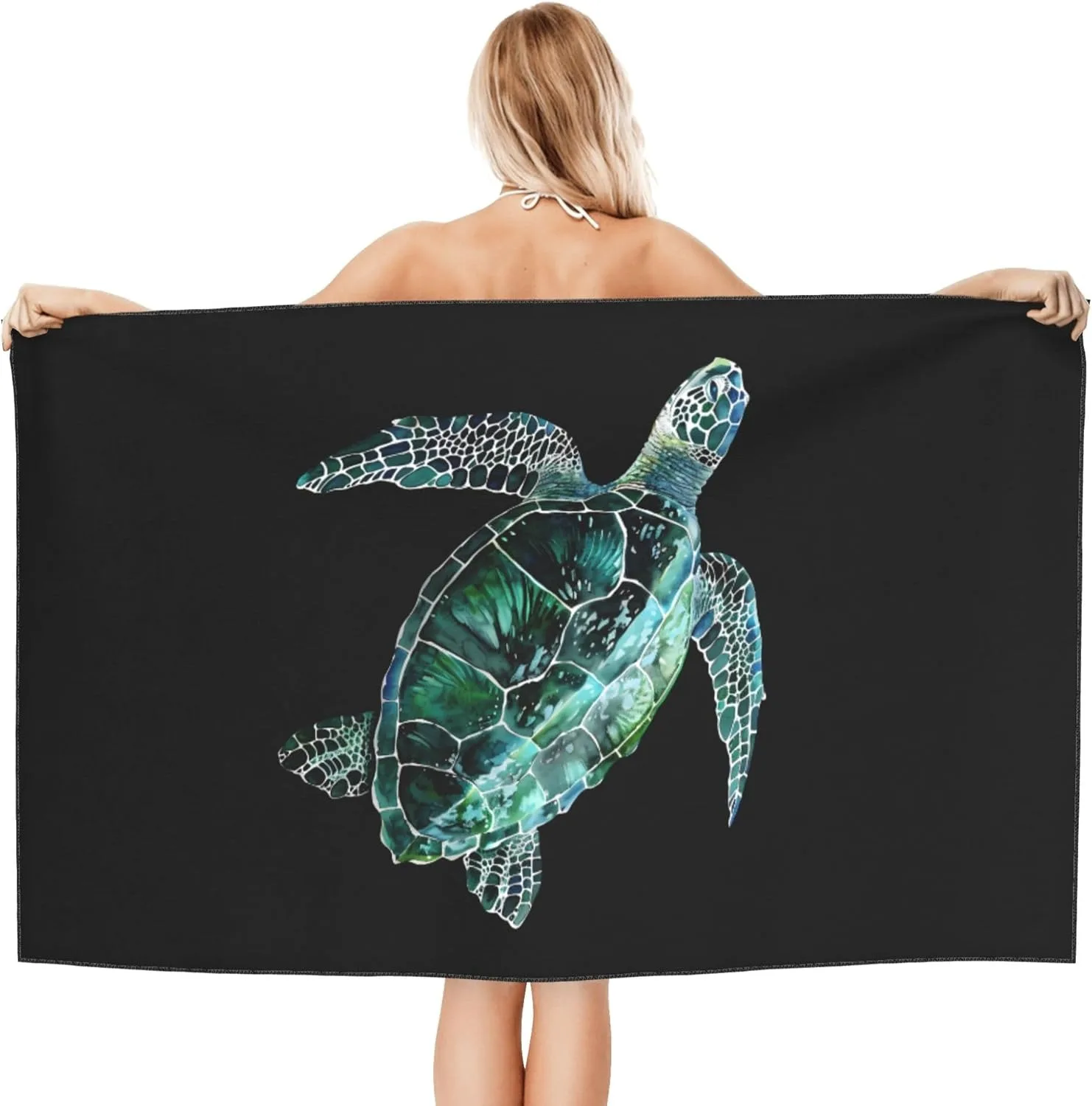 Sea animals turtle pattern Beach Towel for friends Gifts Towel Quick-Dry Towel For Bath Yoga Tourism Beach GYM Camping Swimming