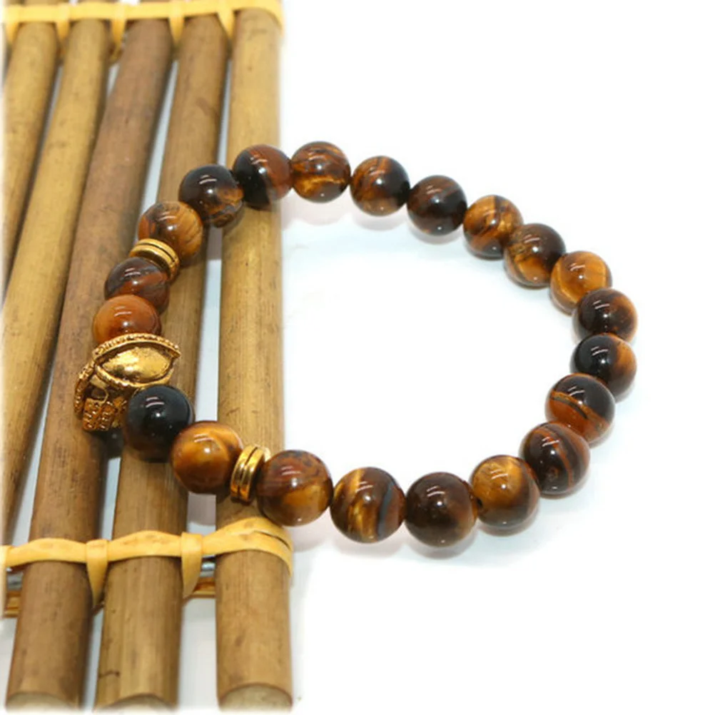 

1Pcs Bracelet Crown Bead Roman Pattern Elastic Rope Hand Chain Unisex Fashion Wrist Jewelry Accessory