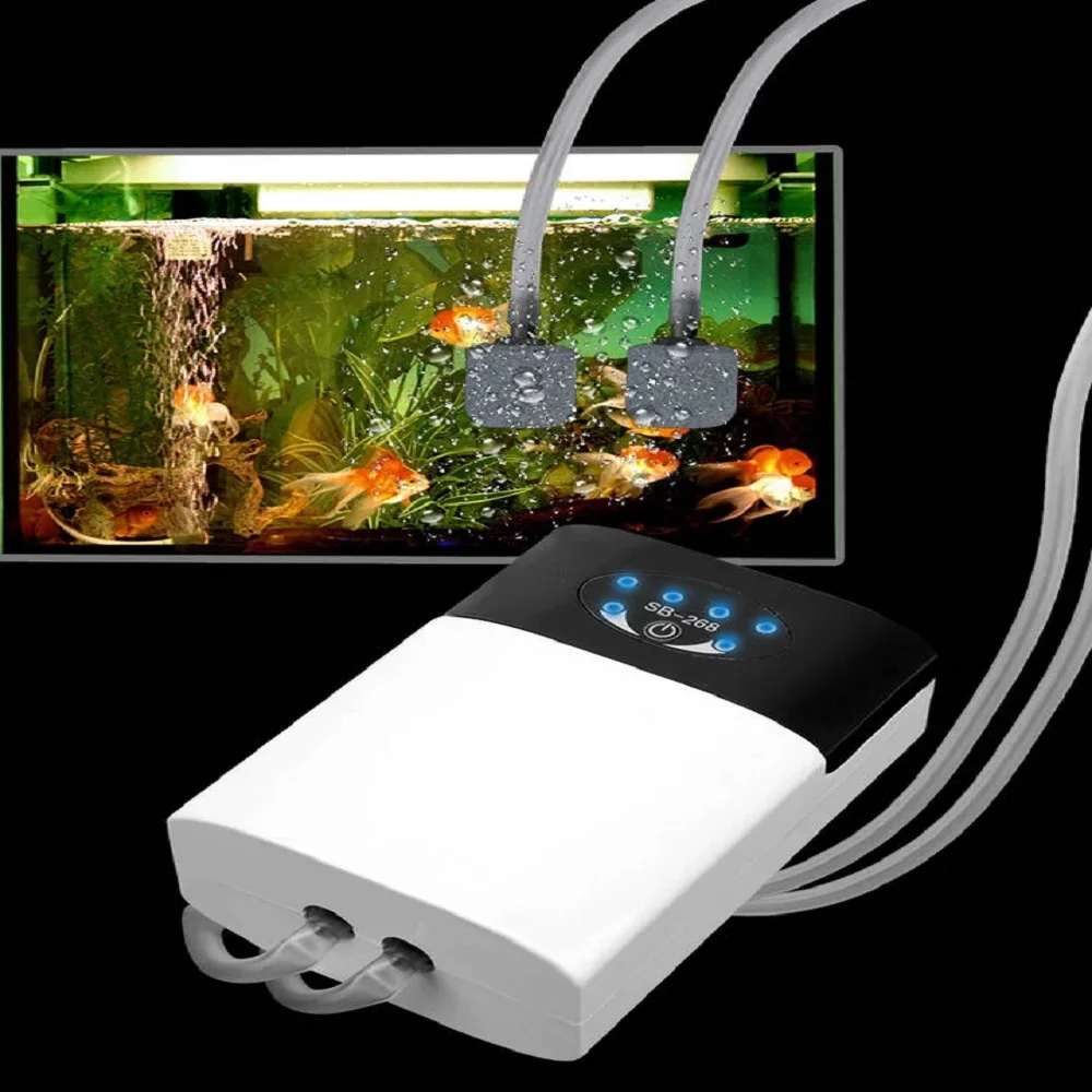 Dual-Purpose Portable Ultra Low Noise Compressor, Fish Tank, USB Charging Aquarium Oxygen Pump