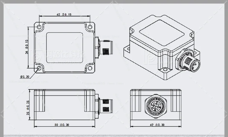 LPMS-NAV3 Can Metal Waterproof 6-Axis High Precision Heading Angle Transducer Gyroscope IMU