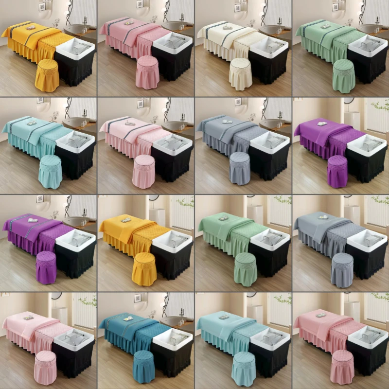 Head Washing Hairdressing Bedspread Barbershop Beauty Salon Hair Salon Thai Massage Bedspread Skin-Friendly SPA Bed Cover 2Size