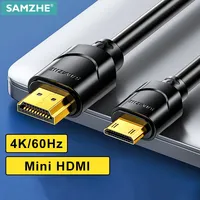 SAMZHE Mini to HDMI Cable 4K/60Hz HDMI 2.0 for Raspberry Pi Zero Graphics Video Card Camera Camcorder 4K Mini HDMI Cable