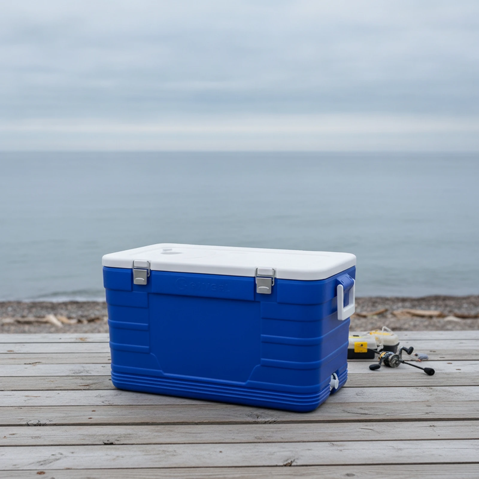 Cooler Box with Ice Pack Heavy-Duty Insulated Cooler Cool Box with Lid Food-Safe Safe Icebox Easy to Carry for Campers, Camping view 2
