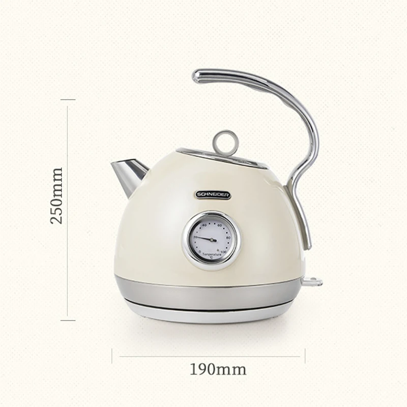 Bouilloire électrique rétro domestique, eau chaude, grande capacité, acier inoxydable 316, contrôle de la température importé