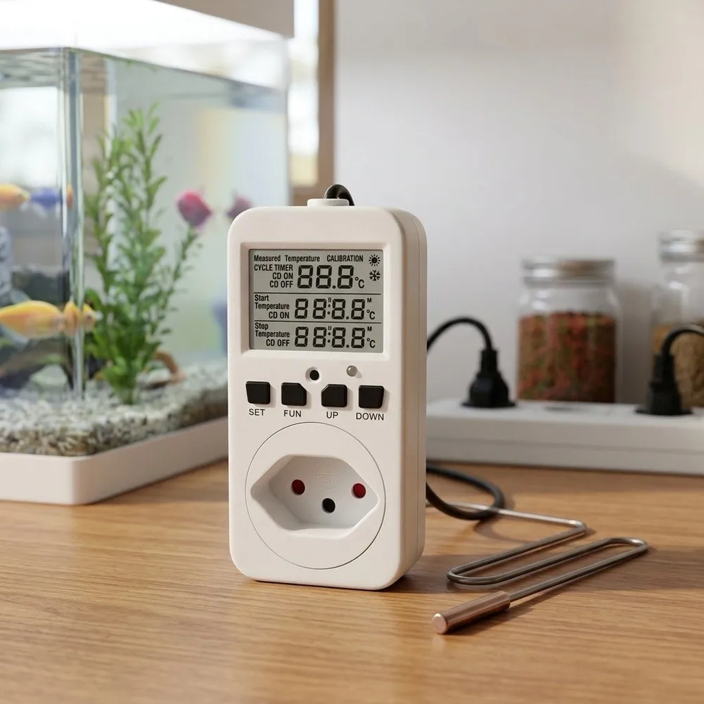 As Picture Temperature Controller Heating Timer Device Heating Cooling Controller LCD Display Thermostat As Picture
