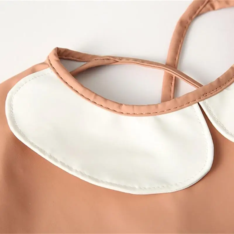 

Q22D Waterproof Baby Bib with Pocket Baby Infants Long Sleeve Apron Burp Cloth