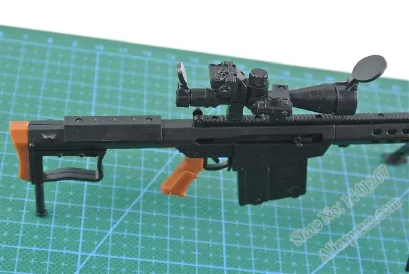 1:6 M82A1 Barrett Sniper Rifle  Assembling Gun Model Assembly Plastic Weapon For 1/6 Soldier Military Building Blocks Toy