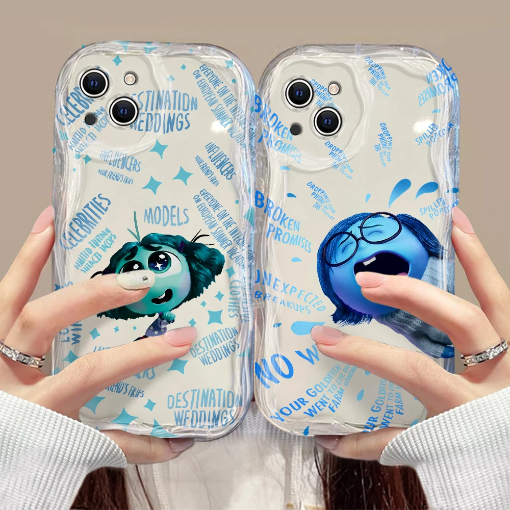 Inside Out 2 Disneys 3D Wave Case For Xiaomi Mi 14 12 12T 11 Lite Poco F6 M6 X6 X5 X4 F4 X3 M3 Pro 4G 5G Soft Silicone Cover