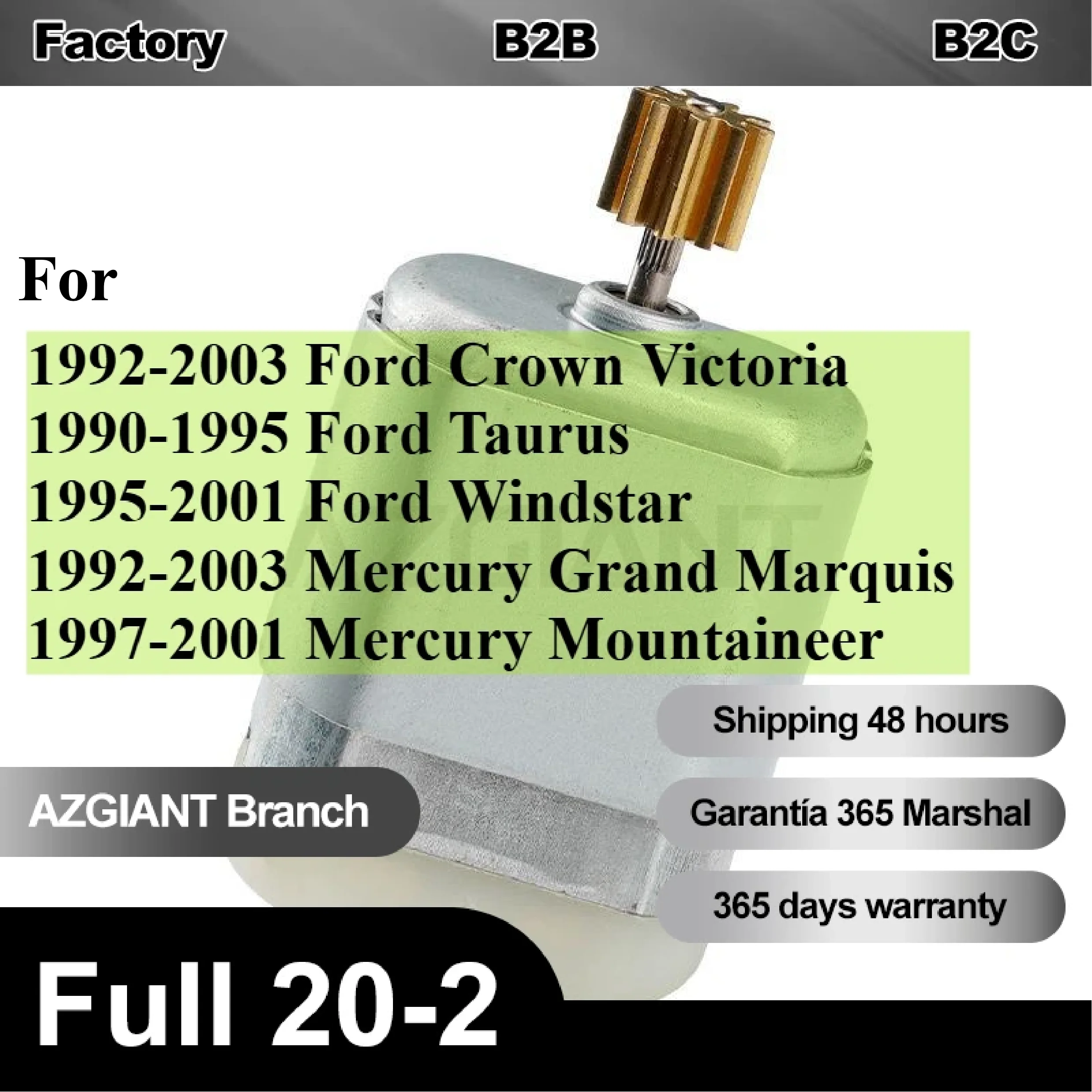 

Door Lock Motor for Ford Crown Victoria Taurus Windstar Mercury Grand Marquis Mountaineer Locking Actuator Center Control 12V