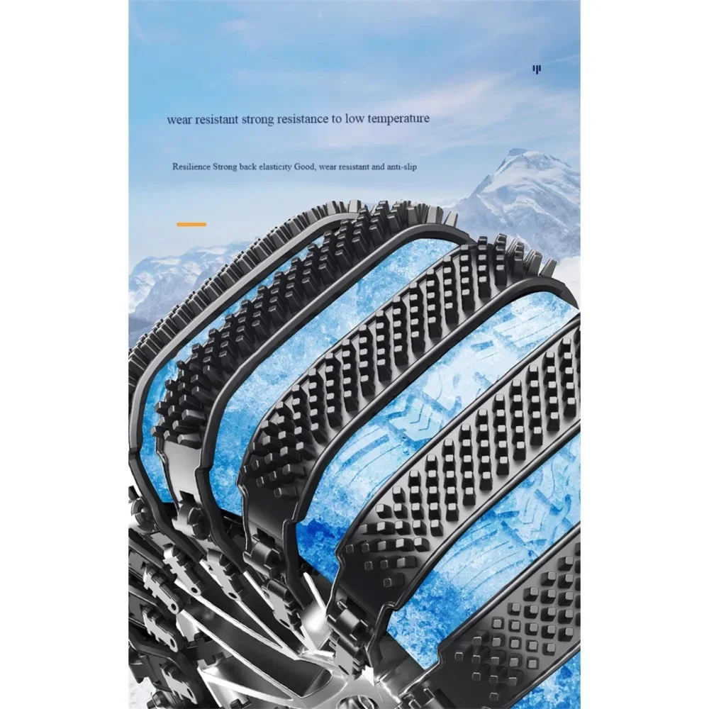 Car Tire Anti-skid Chains, Anti-skid Tracks, Thickened Beef Tendon, Universal Sedan SUV Anti-skid Chains Snow Chains for Cars