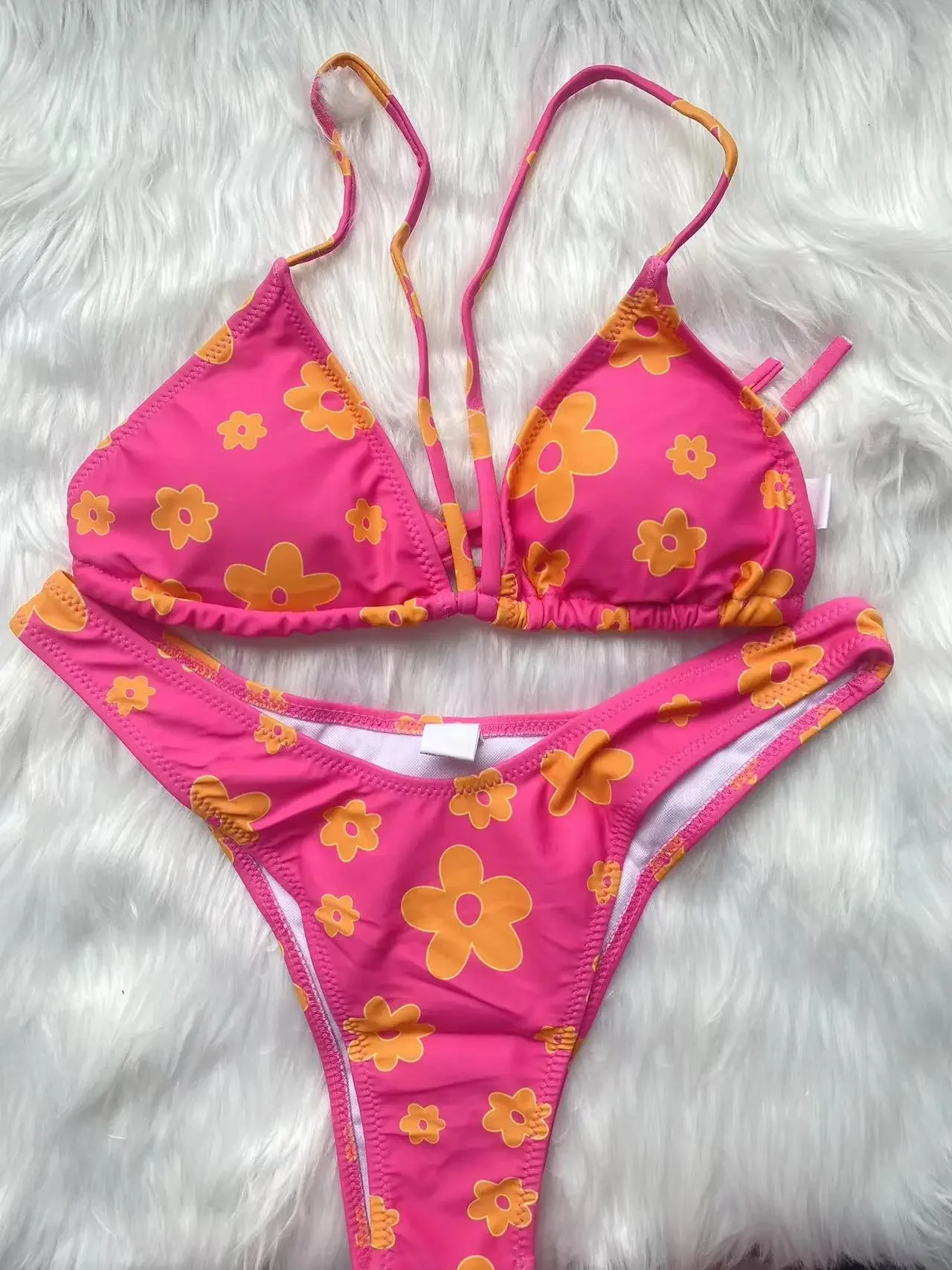 Sexy Blumen Mini Bikini Frauen Badeanzug Dreieck Bade bekleidung Micro Top Badeanzüge zweiteilige Biquini niedlichen Bikinis Set