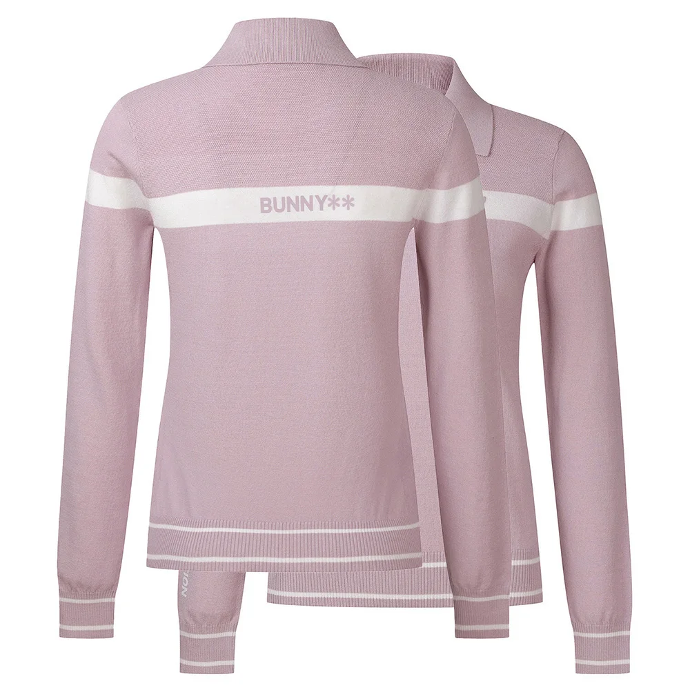 Women's Long-sleeved Sweater Luxury Slim Fit New Sports Style Autumn and Winter Comfortable Round Neck Golf Clothing Trendy