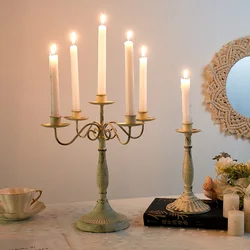 Nordic Style Metal Candle Holder Candlestick Centerpieces Road Lead Candelabra Centerpieces Wedding Christmas Decor Love Gift