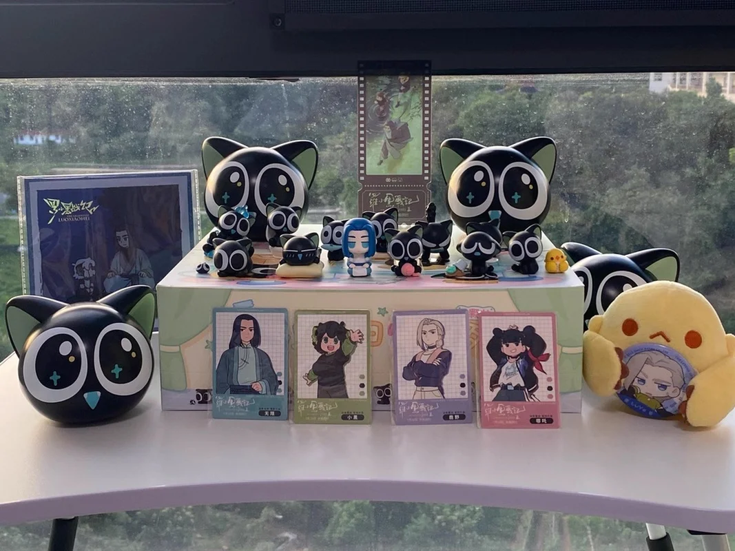 

Новая фигурка Funism Luo Xiaohei, слепая коробка, маленький черный кот, мини-кукла, фигурка игрушки, модная загадочная коробка, серия игрушек в подарок