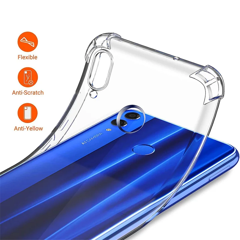 Soft Clear Case for Honor-8X Phone Cases Honor 8X Shockproof Silicone Cover Honor 8 X Case Huawei Honor 8X