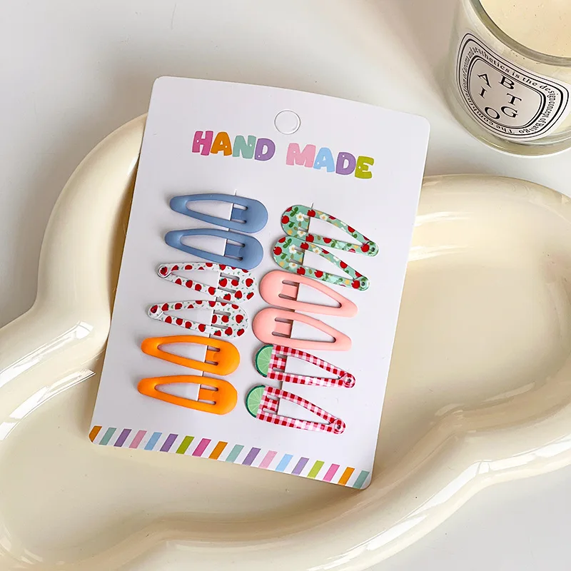 10 Teile/satz Neue Kinder Candy Farbe Plaid Ornament Haar Clips Baby Mädchen Nette Erdbeere Barrettes Haarnadeln Kinder Haar Zubehör – Detail 14