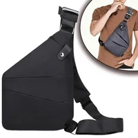 MOONBABY Bolso bandolera antirrobo para mujeres y hombres, bolso bandolera antirrobo de viaje, bolso de hombro para informal, gris oscuro