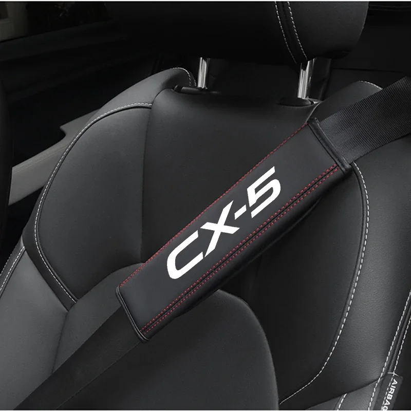 For Mazda CX 5 1pc Cowhide Car Interior Seat Belt Protector Cover For Mazda CX 5 car Auto Accessories