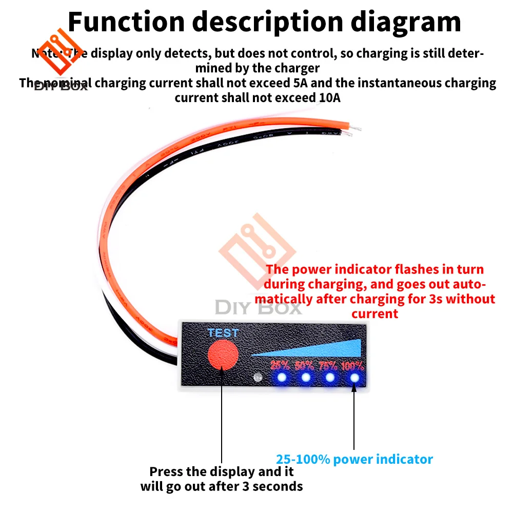 1S 2S 3S 4S 5S 6S 7S 12V 24V 36V Lithium Battery Li-po Li-ion Capacity Indicator Board 18650 With Charging Marquee Lamp Outdoor