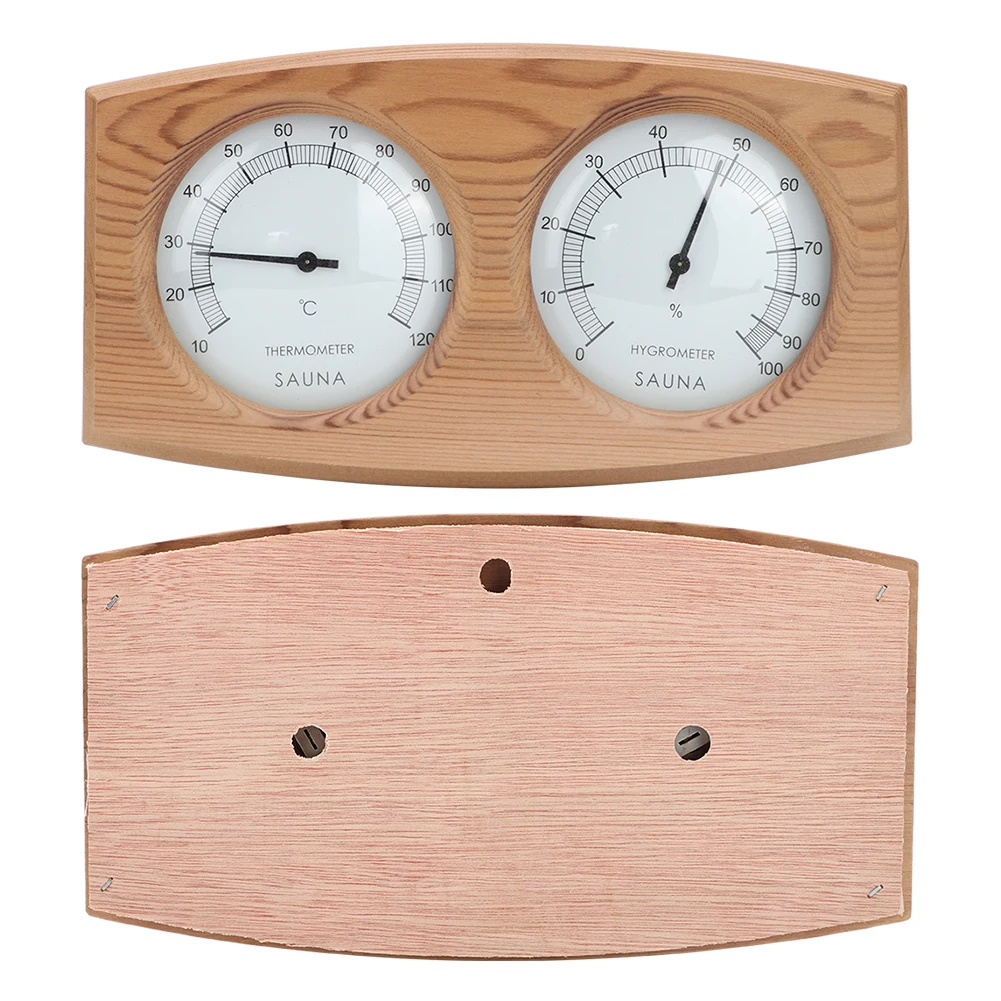 

2-In-1 Wood -Hygrometer Thermometer Hygrometer Sauna Room Steam Room Accessories -Hygrometer Sauna Room Accessories