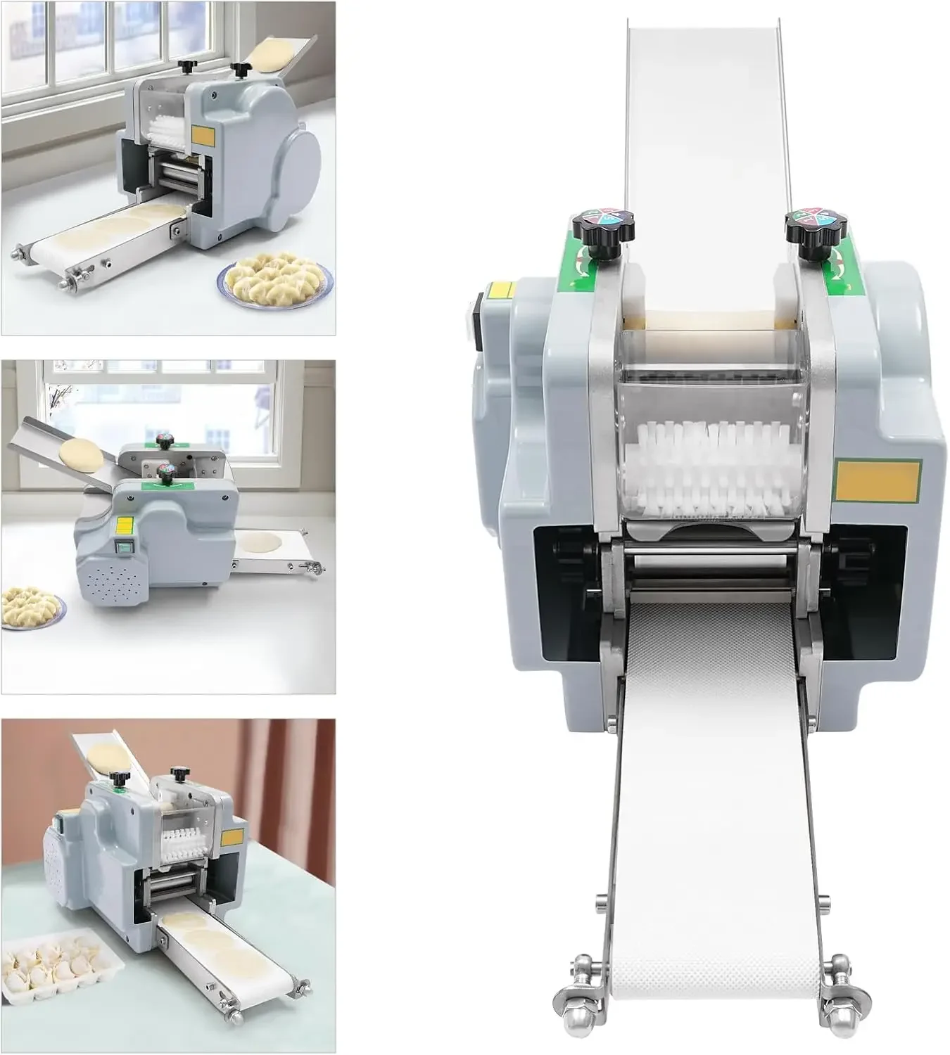 

110V 140W Automatic Dumpling Skin Maker Machine Commercial Electric Wonton Skins Maker with 3.54inch Diameter Mold