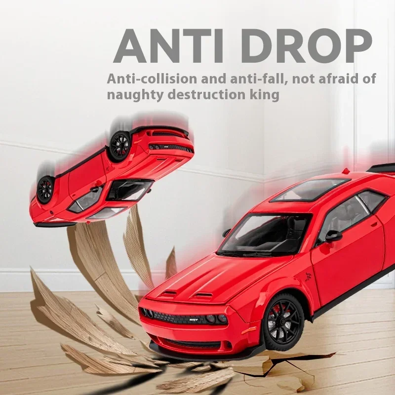 1:24 Ontwijk Uitdager Srt Hellcat Redeye Spierlegering Diecast Automodel Computer Desktop Diy Hoge Simulatie Collectie Ornament