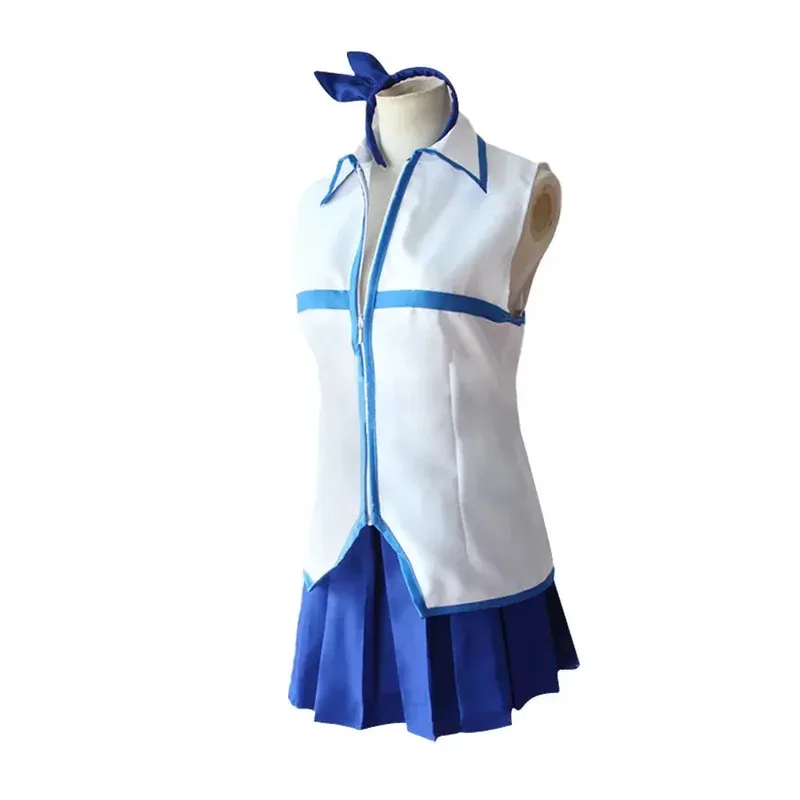 Japan Anime FAIRY TAIL Lucy Heartfilia Cosplay Costume Tops Skirt Set