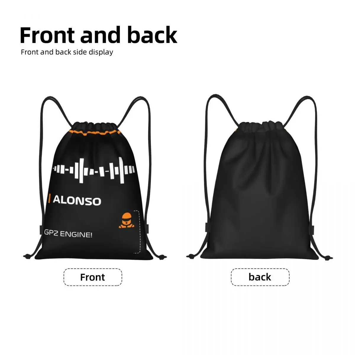 Custom Alonso 14 Engine Drawstring Bag For Shopping Yoga Backpacks Women Men Fernando Sports Car Sports Gym Sackpack