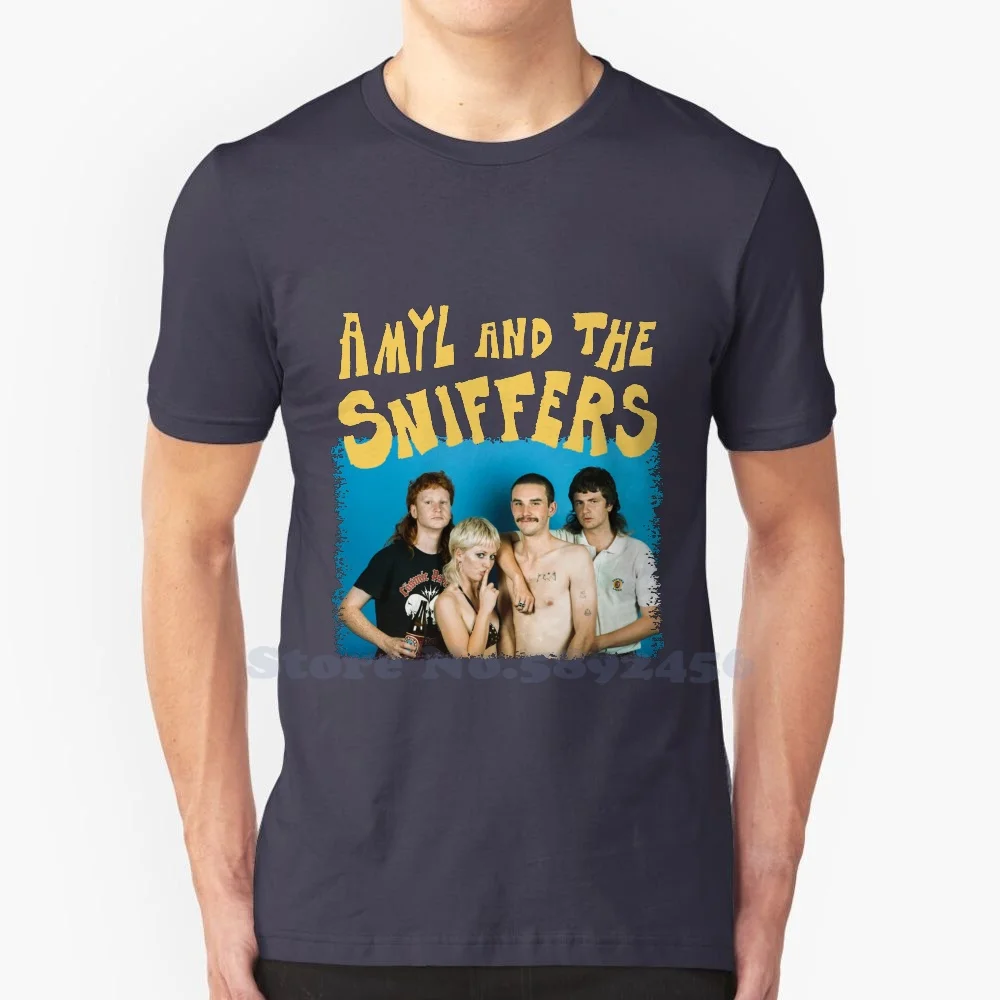 Amyl And The Sniffers Band 100% Pure Cotton T-Shirt Amyl And The Sniffers Amy Taylor