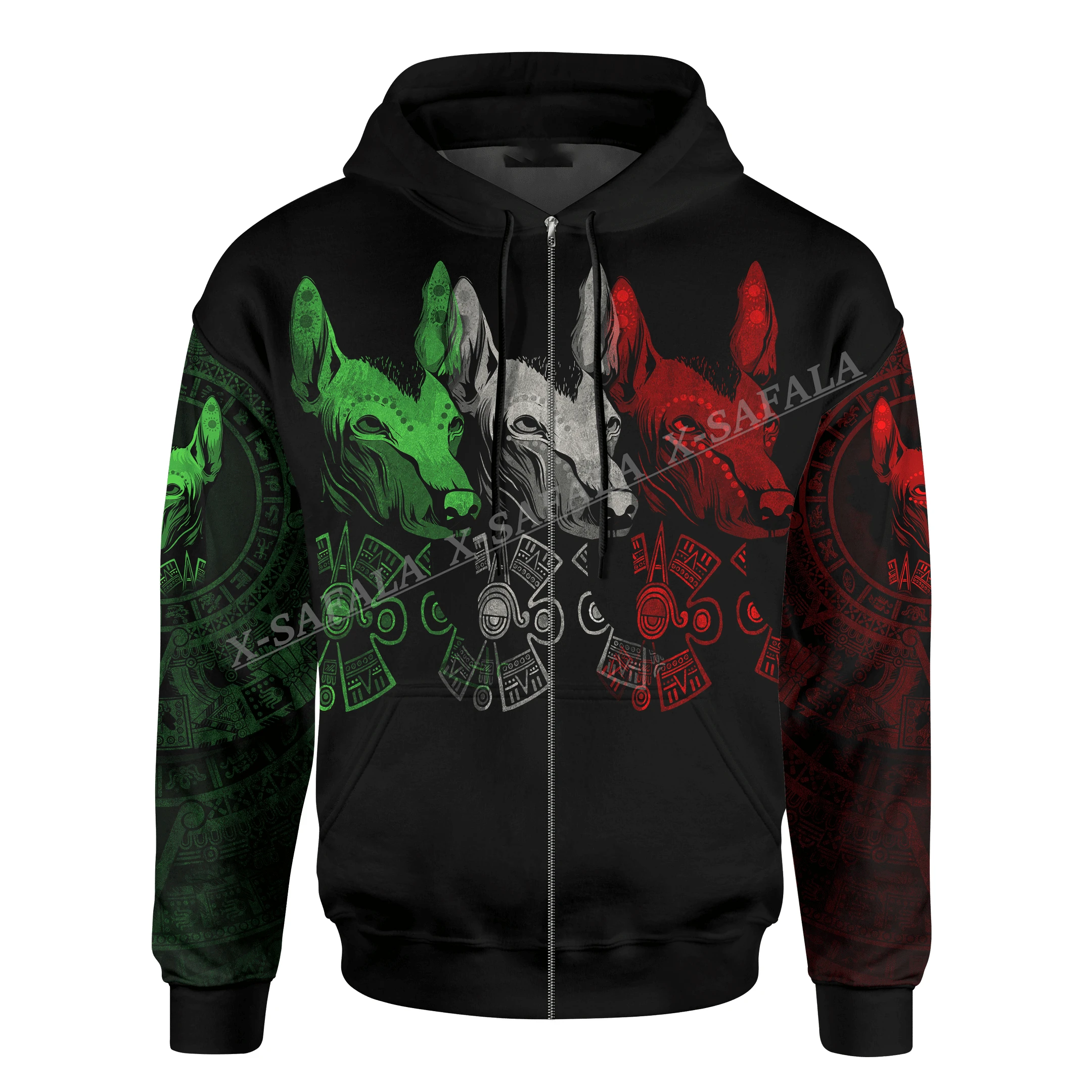 

Wolf Mexican Aztec Maya 3D Printed Hoodie Men Pullover Sweatshirt Jersey Jumper High Quality BREATHABLE