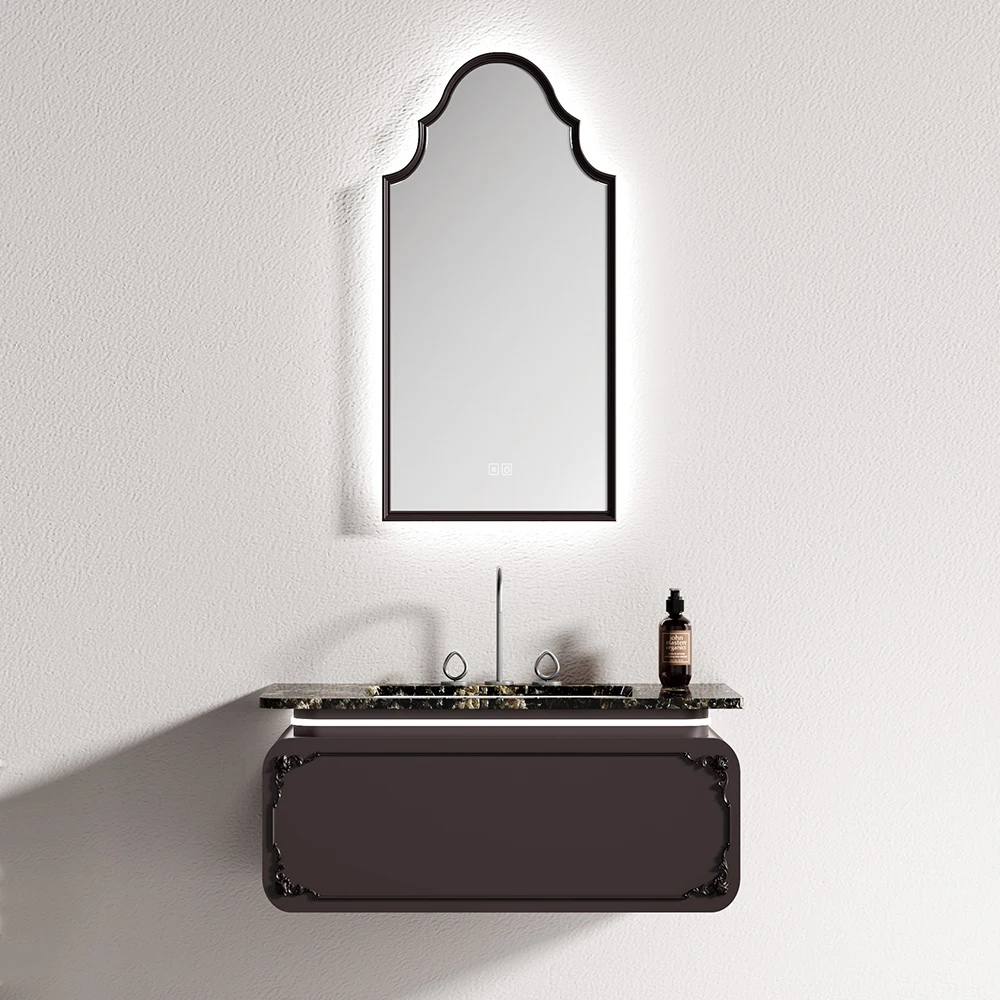 

Hot Sale Modern Style New Design Bathroom Wall Cabinet Melamine Vanity Wooden Panel Wall Mounted Bathroom Vanity with Mirror