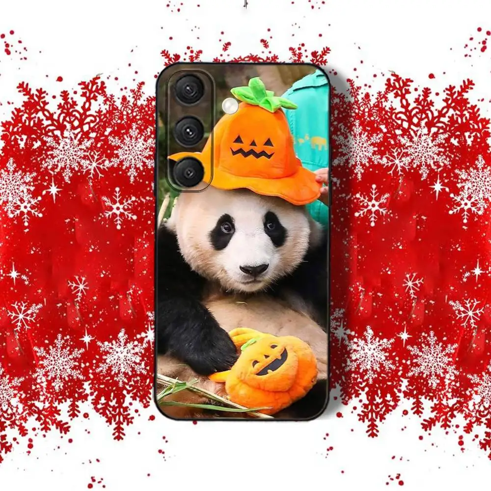 Panda fubao blanco y negro para Samsung S22,S24,S25,S23,S20,S30,S21,Ultra,4G,Plus,5G,Fe,Lite negro Allover print Phone Case